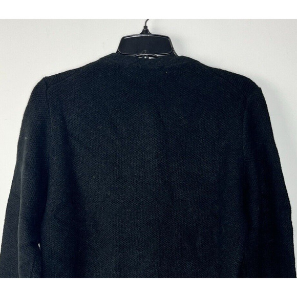 J Crew Textured Sweater Lady Jacket Small Black Gold Relaxed Classic Old Money - Picture 4 of 9